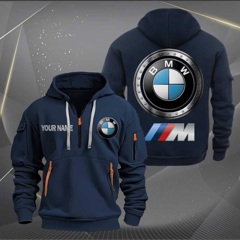 Sportswearmerch BMW M Car Personalized Half Zip Hoodie For Fan