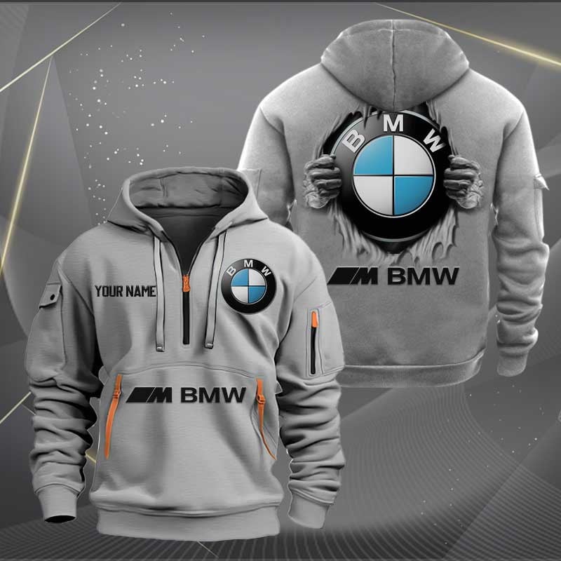 Sportswearmerch BMW M Car Personalized Half Zip Hoodie For Fan