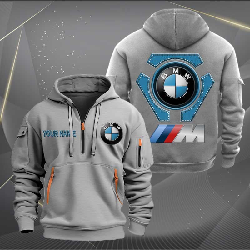 Sportswearmerch BMW M Car Personalized Half Zip Hoodie For Fan