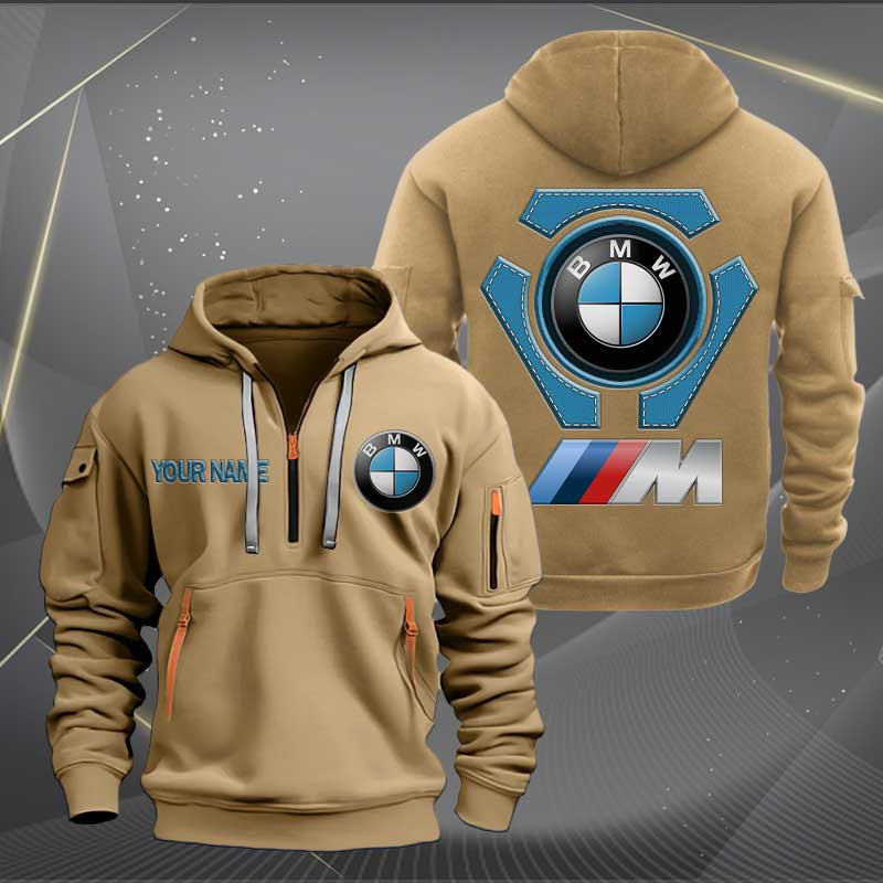 Sportswearmerch BMW M Car Personalized Half Zip Hoodie For Fan