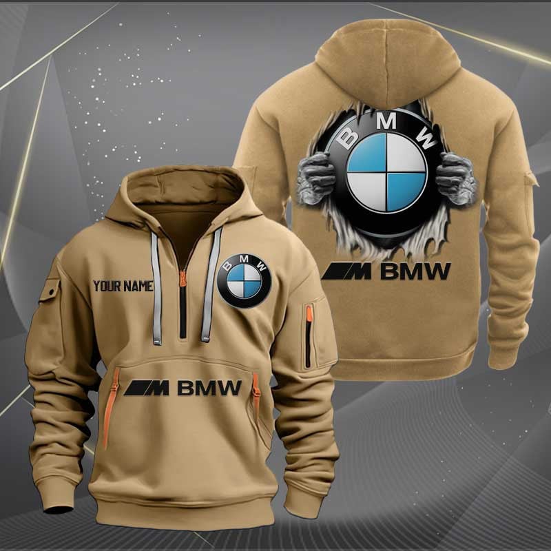 Sportswearmerch BMW M Car Personalized Half Zip Hoodie For Fan