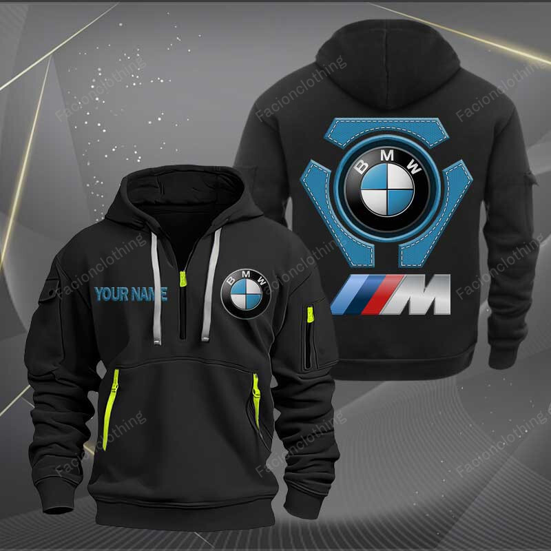 Sportswearmerch BMW M Car Personalized Half Zip Hoodie For Fan