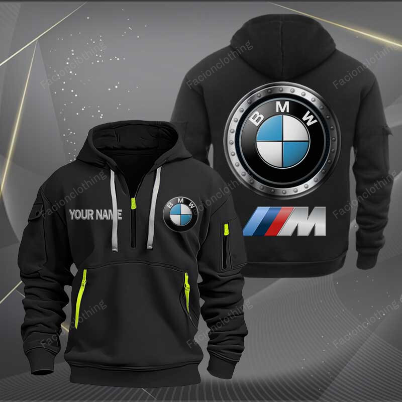 Sportswearmerch BMW M Car Personalized Half Zip Hoodie For Fan
