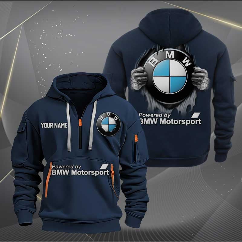 Sportswearmerch BMW Motorcycles Personalized Half Zip Hoodie For Fan