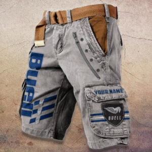 Sportswearmerch Buell Motorcycle Denim Shorts For Fan