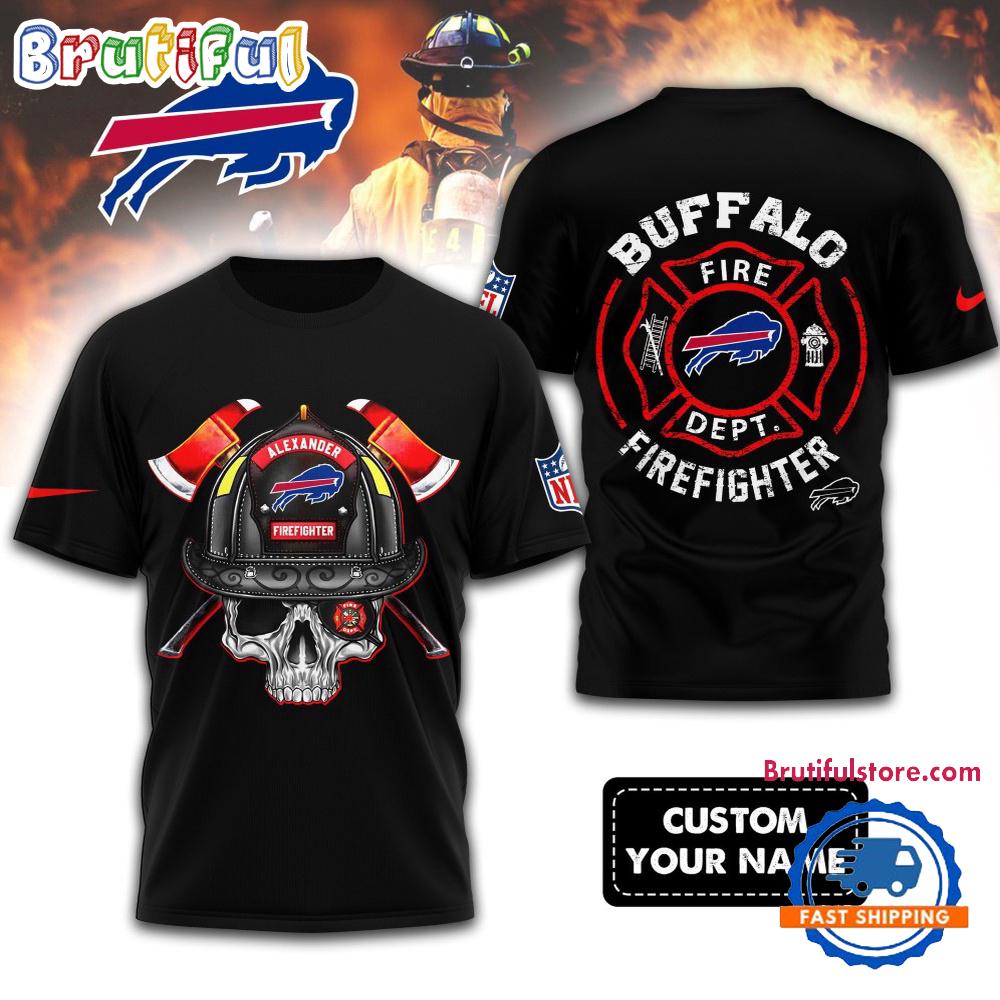 Sportswearmerch Buffalo Bills NFLFootball Team Fire Fighter T-Shirt For Fan