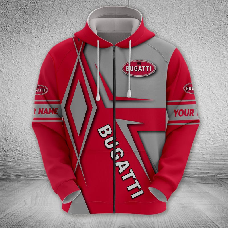Sportswearmerch Bugatti Car Zip Hoodie For Fan