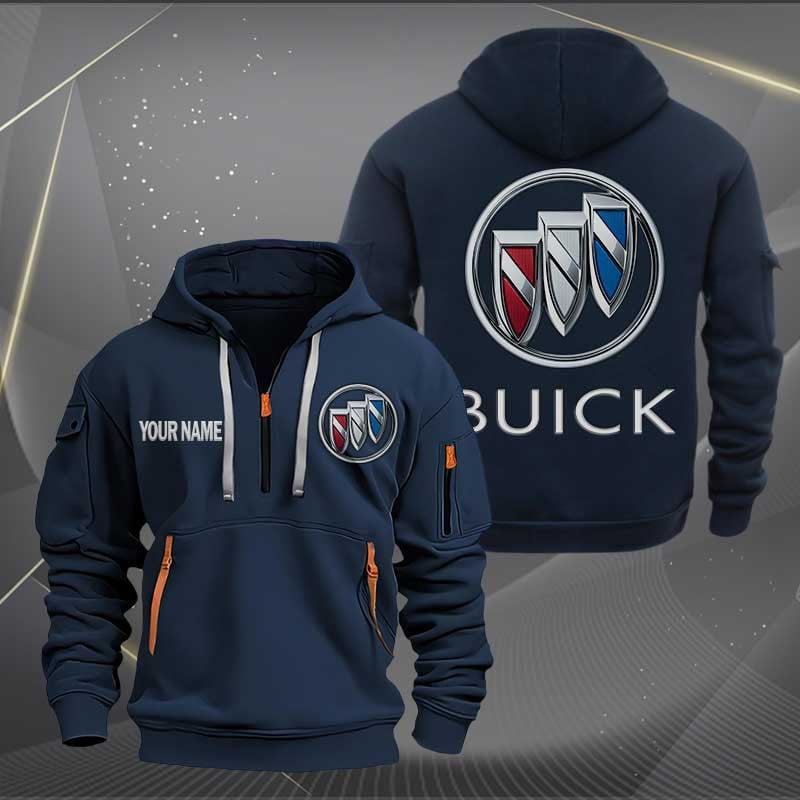 Sportswearmerch Buick Car Personalized Half Zip Hoodie For Fan