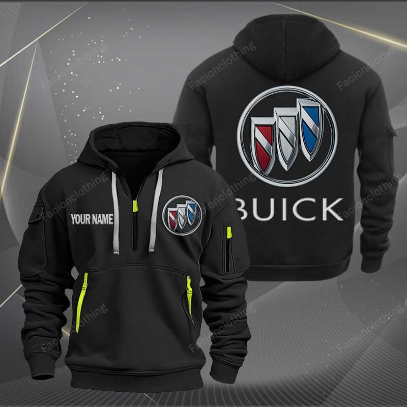 Sportswearmerch Buick Car Personalized Half Zip Hoodie For Fan