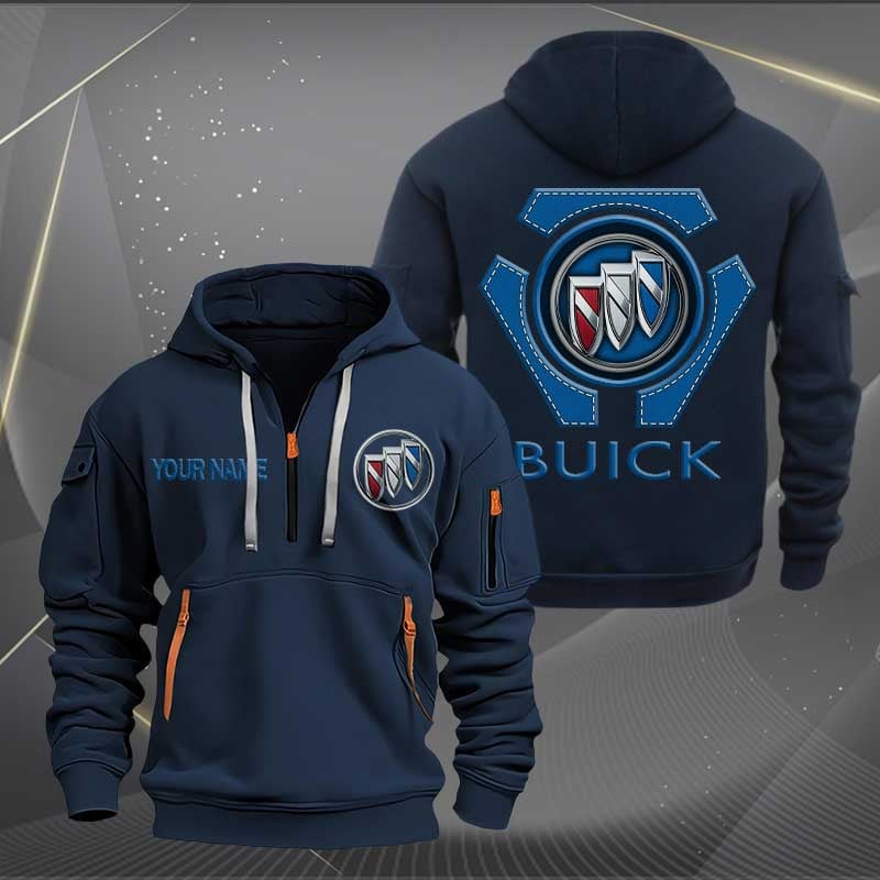 Sportswearmerch Buick Car Personalized Half Zip Hoodie For Fan