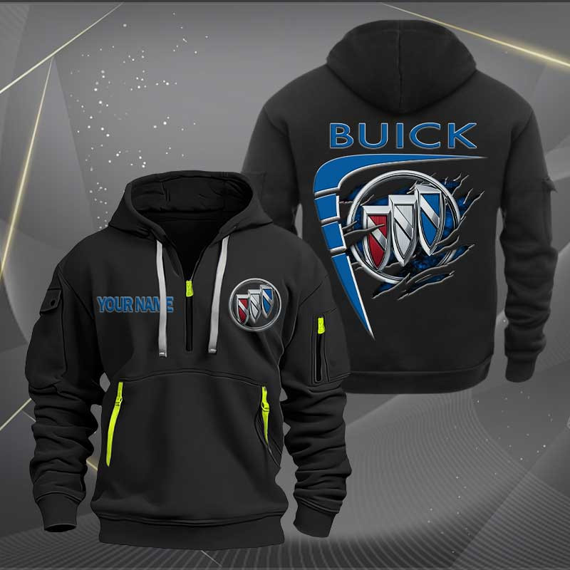 Sportswearmerch Buick Car Personalized Half Zip Hoodie For Fan