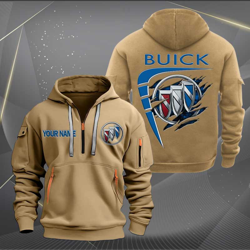 Sportswearmerch Buick Car Personalized Half Zip Hoodie For Fan