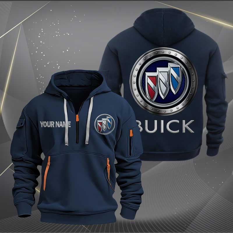 Sportswearmerch Buick Car Personalized Half Zip Hoodie For Fan