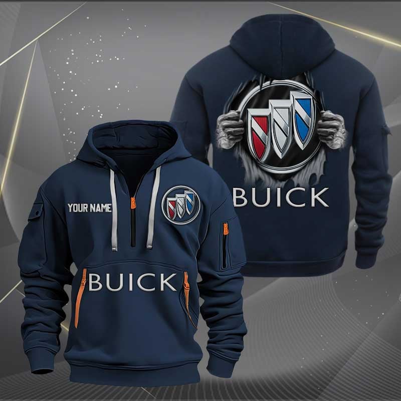 Sportswearmerch Buick Car Personalized Half Zip Hoodie For Fan