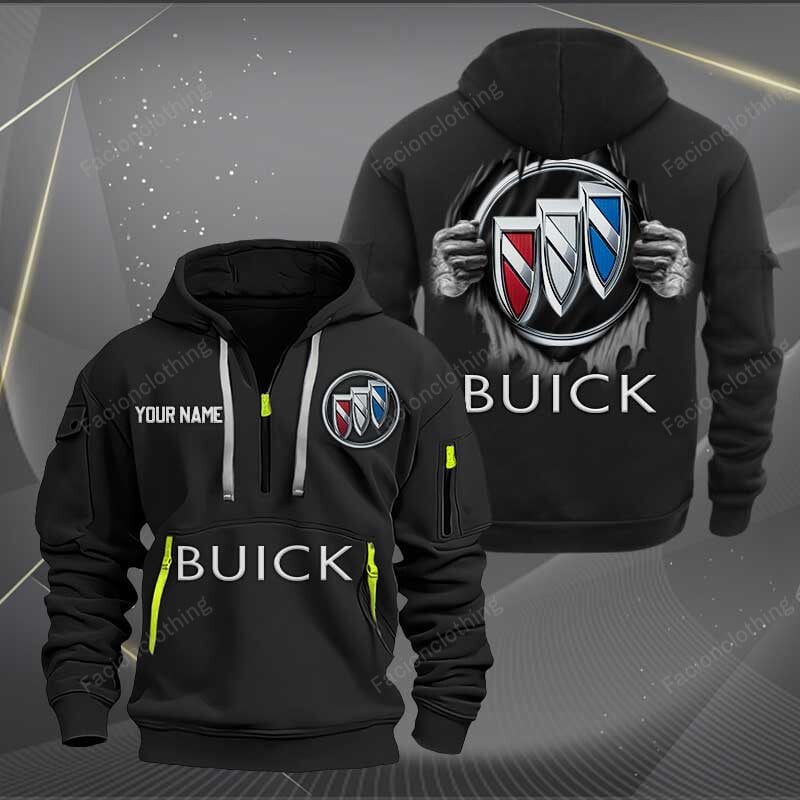 Sportswearmerch Buick Car Personalized Half Zip Hoodie For Fan