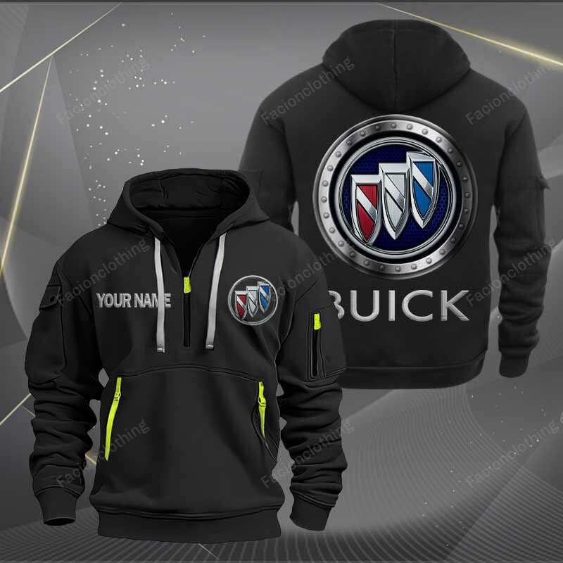 Sportswearmerch Buick Car Personalized Half Zip Hoodie For Fan