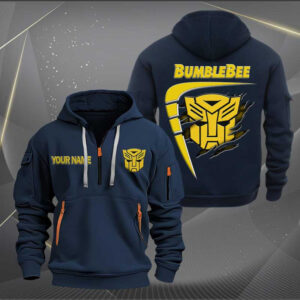 Sportswearmerch Bumblebee Car Personalized Half Zip Hoodie For Fan