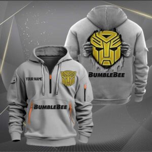 Sportswearmerch Bumblebee Car Personalized Half Zip Hoodie For Fan