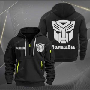 Sportswearmerch Bumblebee Car Personalized Half Zip Hoodie For Fan