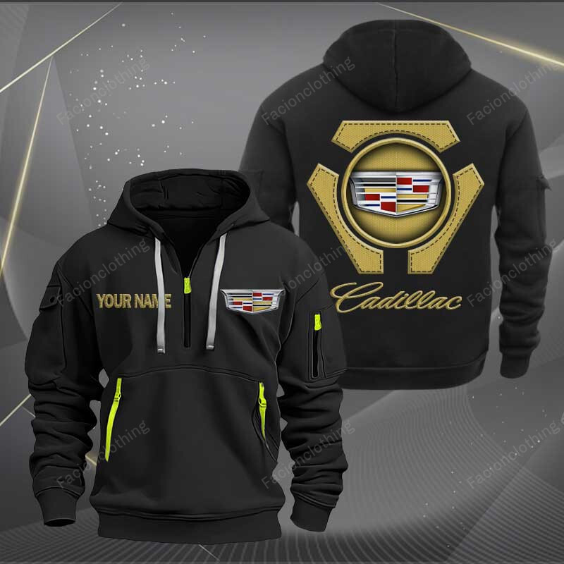 Sportswearmerch Cadillac Car Personalized Half Zip Hoodie For Fan