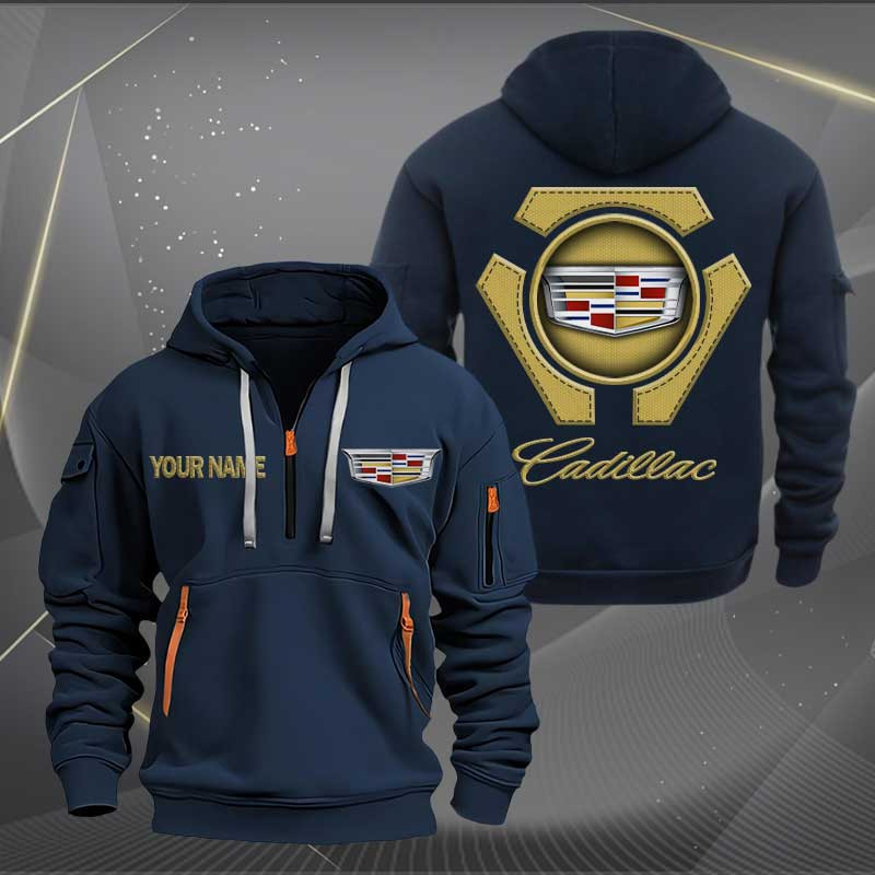 Sportswearmerch Cadillac Car Personalized Half Zip Hoodie For Fan