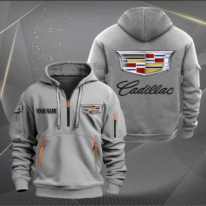 Sportswearmerch Cadillac Car Personalized Half Zip Hoodie For Fan