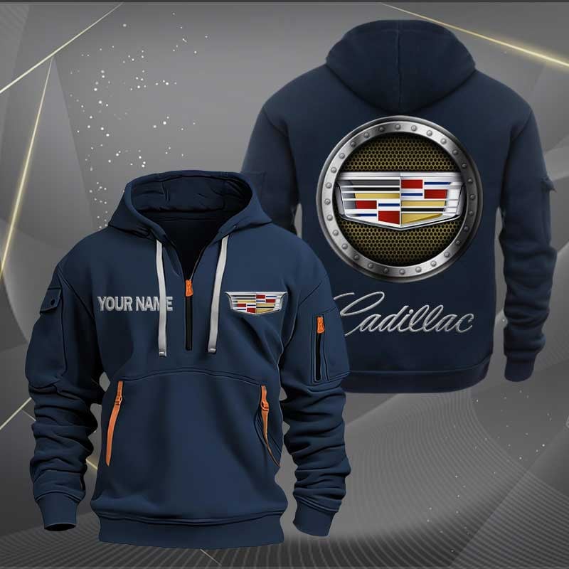 Sportswearmerch Cadillac Car Personalized Half Zip Hoodie For Fan