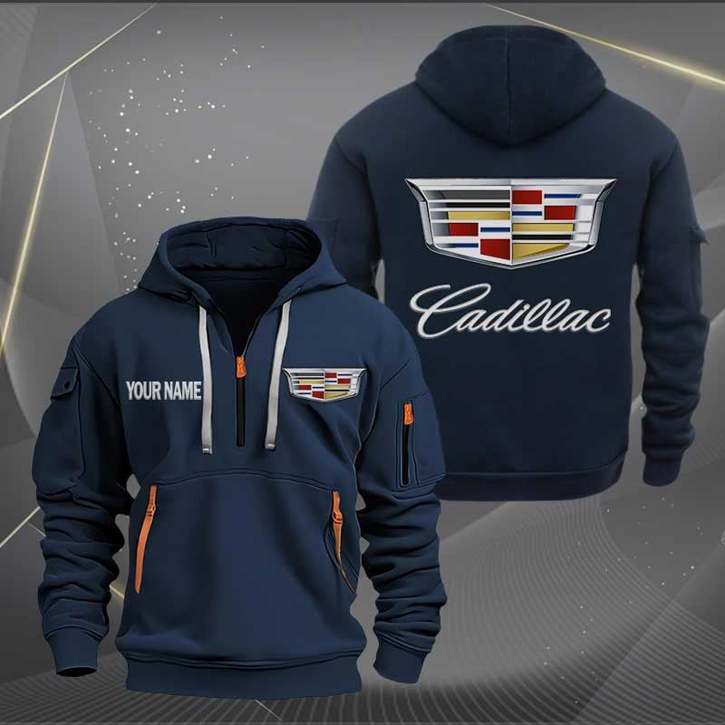 Sportswearmerch Cadillac Car Personalized Half Zip Hoodie For Fan