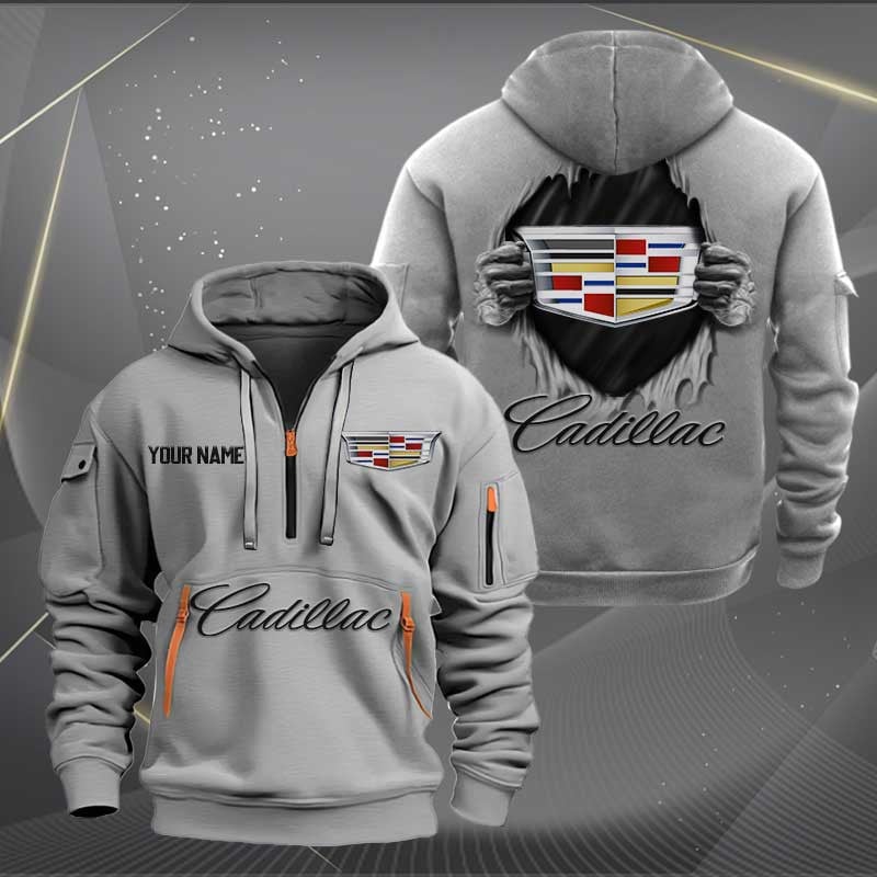 Sportswearmerch Cadillac Car Personalized Half Zip Hoodie For Fan