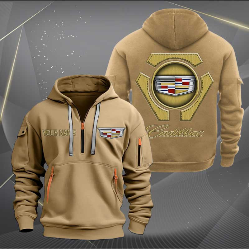 Sportswearmerch Cadillac Car Personalized Half Zip Hoodie For Fan