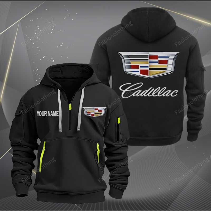 Sportswearmerch Cadillac Car Personalized Half Zip Hoodie For Fan