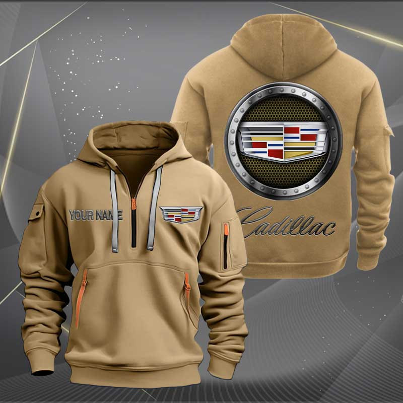 Sportswearmerch Cadillac Car Personalized Half Zip Hoodie For Fan