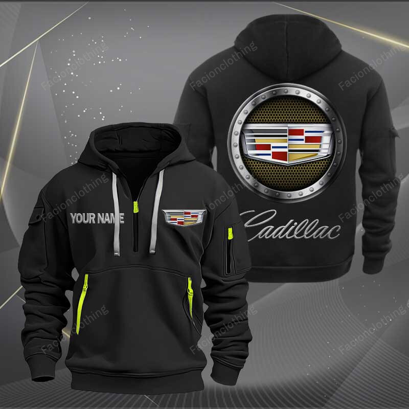 Sportswearmerch Cadillac Car Personalized Half Zip Hoodie For Fan