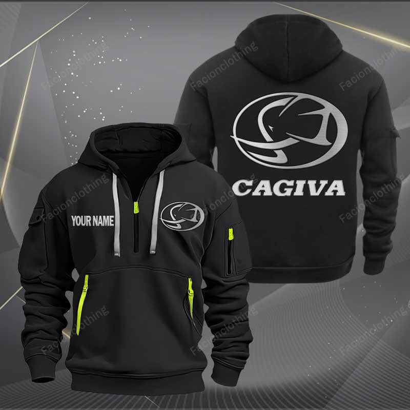Sportswearmerch Cagiva Motorcycles Personalized Half Zip Hoodie For Fan