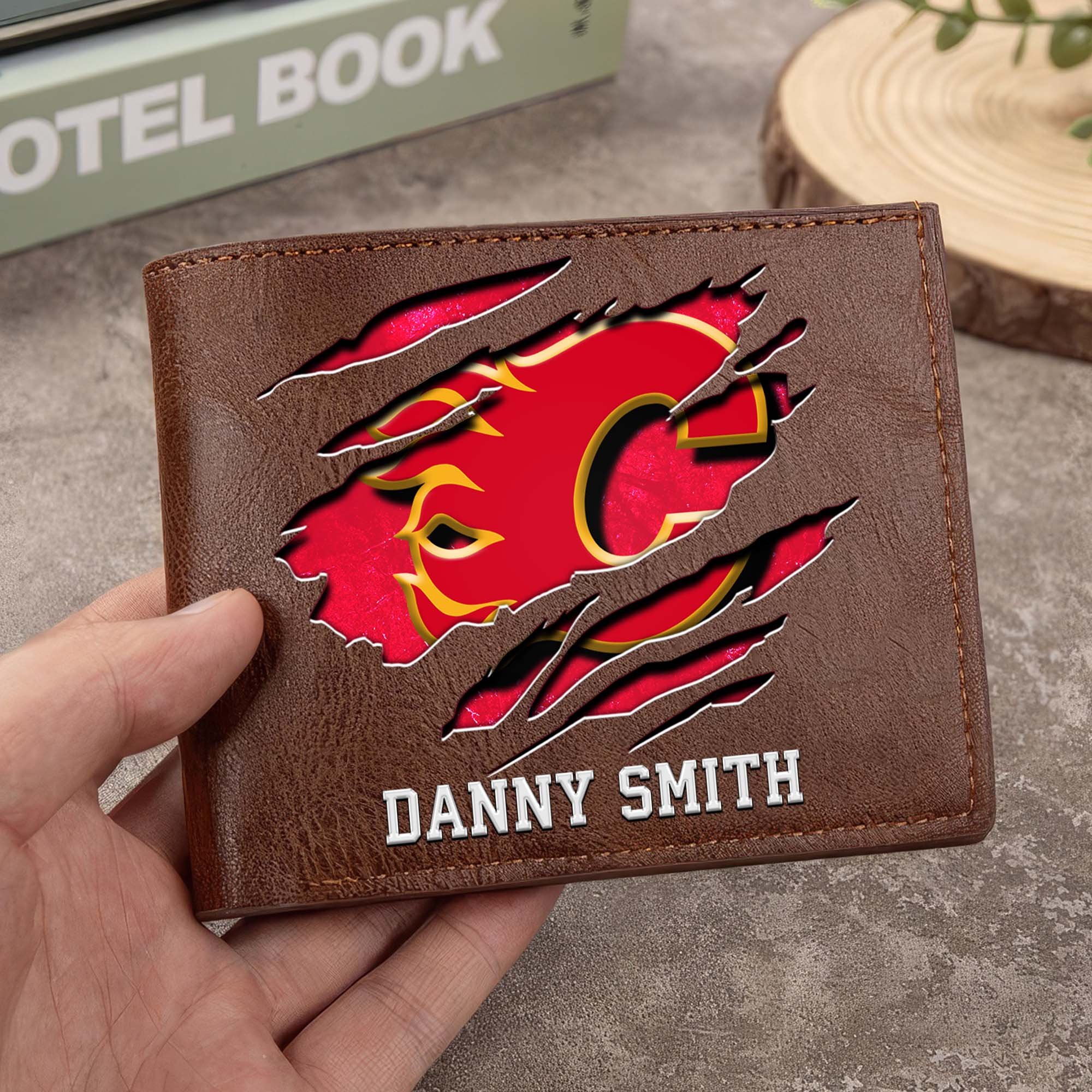 Sportswearmerch Calgary Flames NHL Folded Wallet For Fan