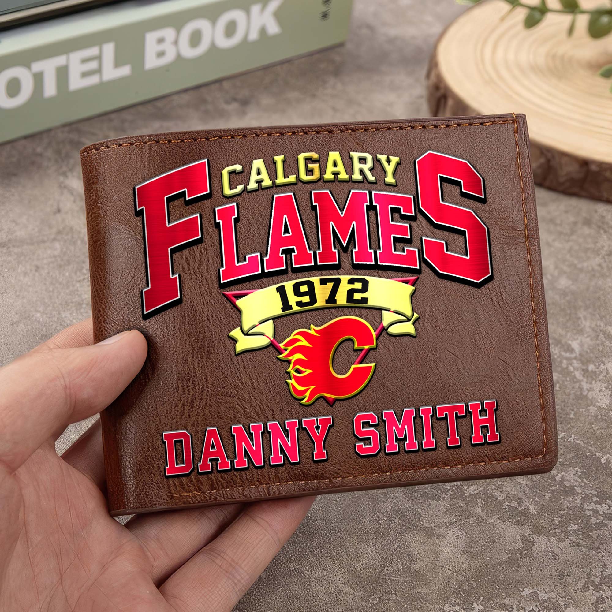 Sportswearmerch Calgary Flames NHL Folded Wallet For Fan
