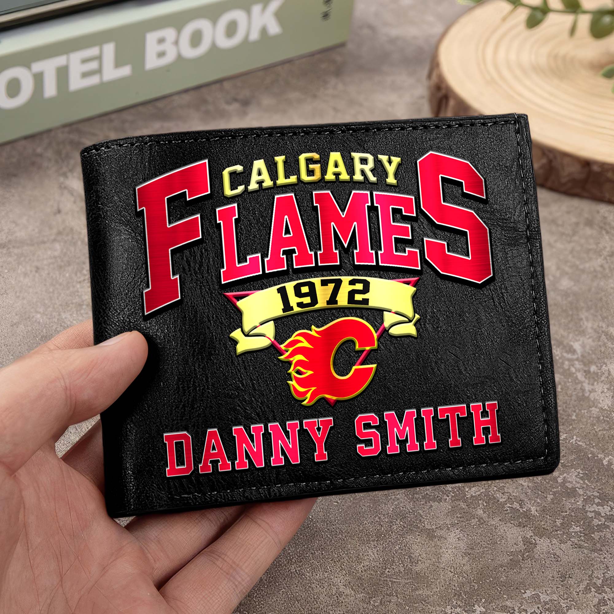 Sportswearmerch Calgary Flames NHL Men Wallet For Fan