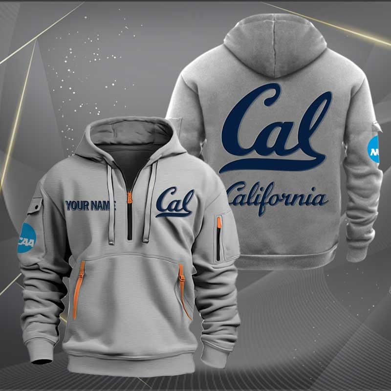 Sportswearmerch California Golden Bears NCAA Personalized Half Zip Hoodie For Fan