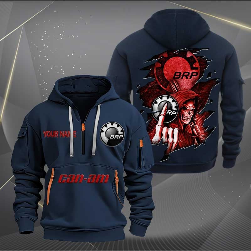 Sportswearmerch Can-Am Motorcycle Personalized Half Zip Hoodie For Fan