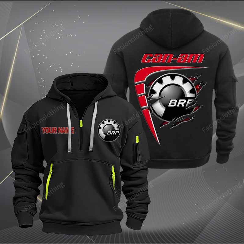 Sportswearmerch Can-Am Motorcycle Personalized Half Zip Hoodie For Fan