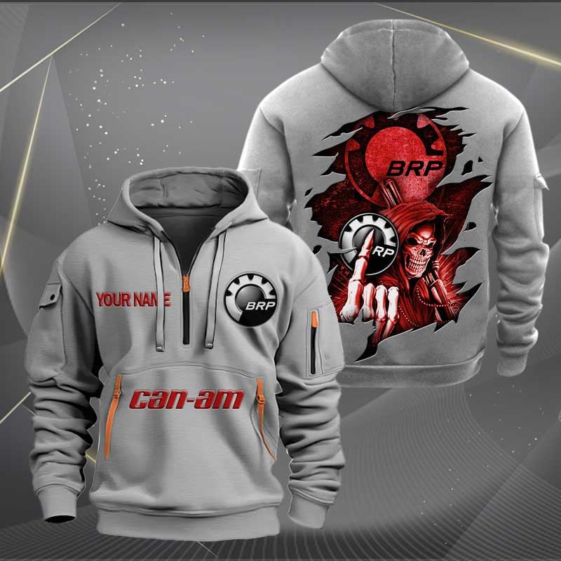 Sportswearmerch Can-Am Motorcycle Personalized Half Zip Hoodie For Fan