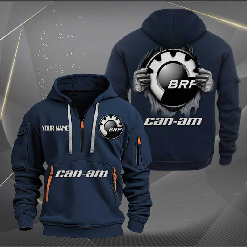 Sportswearmerch Can-Am Motorcycles Personalized Half Zip Hoodie For Fan