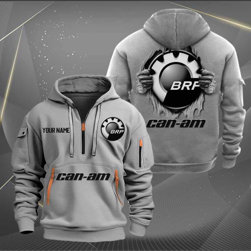 Sportswearmerch Can-Am Motorcycles Personalized Half Zip Hoodie For Fan
