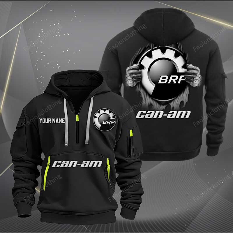 Sportswearmerch Can-Am Motorcycles Personalized Half Zip Hoodie For Fan
