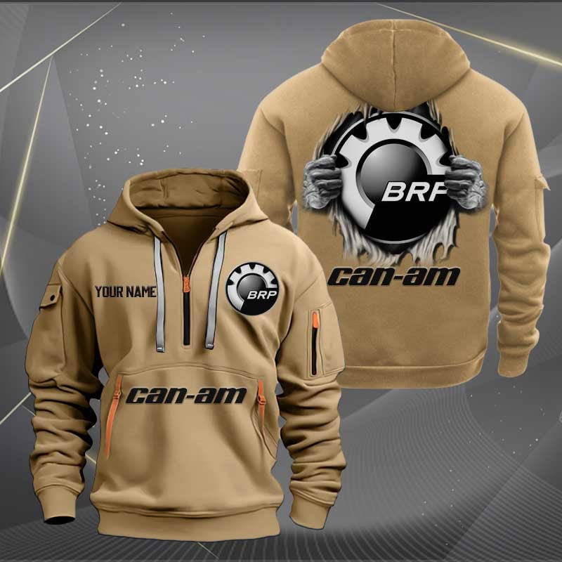 Sportswearmerch Can-Am Motorcycles Personalized Half Zip Hoodie For Fan