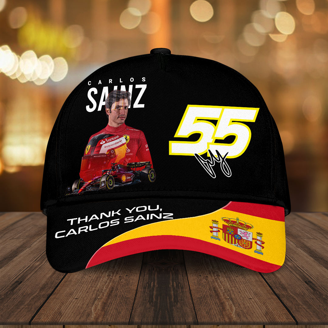 Sportswearmerch Carlos Sainz x Scuderia Ferrari Classic Cap Gift For Fan