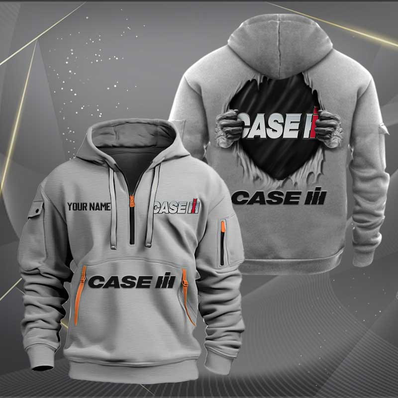 Sportswearmerch Case IH Tractor Half Zip Hoodie For Fan