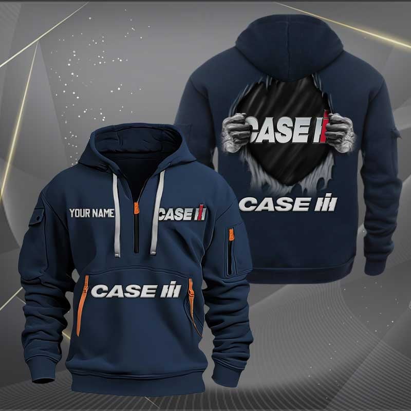 Sportswearmerch Case IH Tractor Half Zip Hoodie For Fan