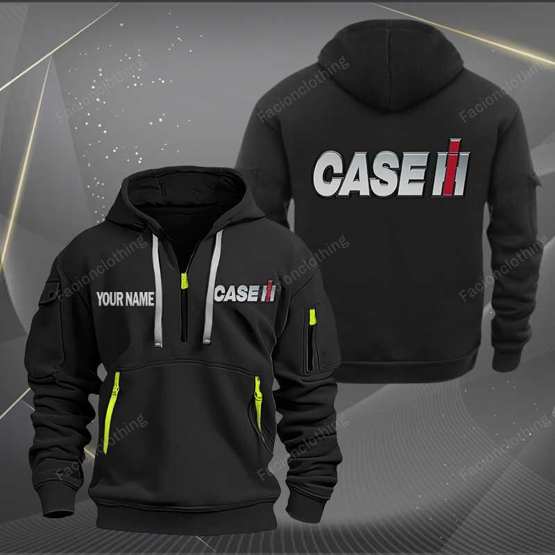 Sportswearmerch Case IH Tractor Half Zip Hoodie For Fan