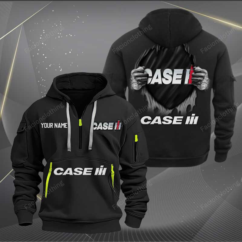 Sportswearmerch Case IH Tractor Half Zip Hoodie For Fan